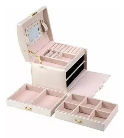 Maletín con cajones y espejo rosa - Imagen 2