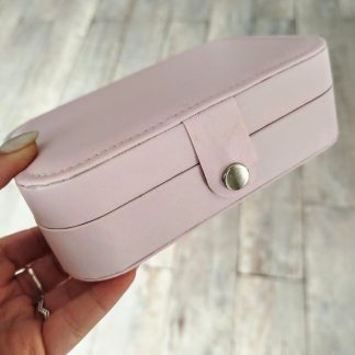 Joyero doble tapa rosa