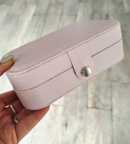 Joyero doble tapa rosa