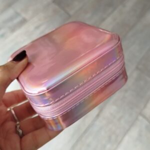 Joyero cuadrado tornasol rosa