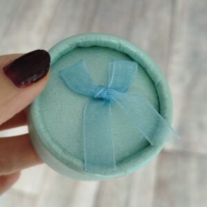 Porta anillo celeste