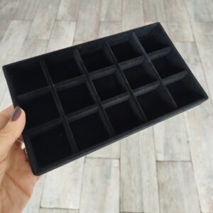 Caja exhibidora de joyas negra