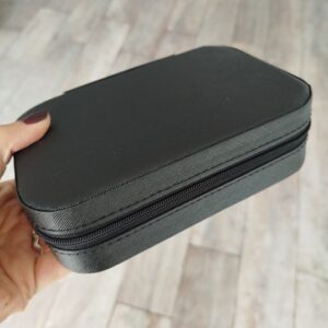 Joyero doble tapa negro