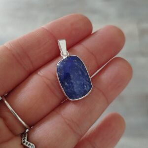 Colgante rectangular piedra Cuarzo Azul