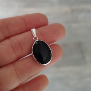 Colgante ovalo piedra Obsidiana