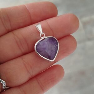 Colgante corazón piedra Amatista