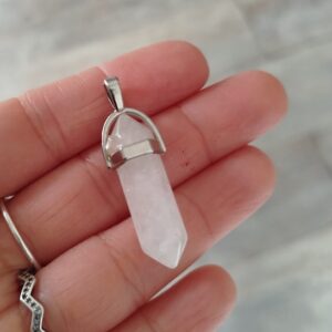 Colgante péndulo cuarzo blanco