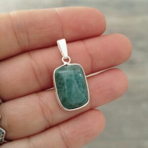 Colgante rectangular piedra Cuarzo Verde