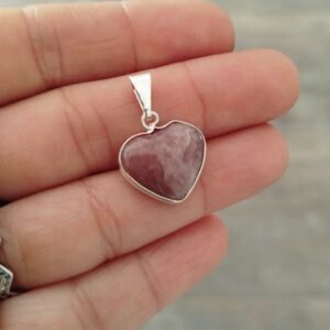 Colgante corazón piedra Cuarzo Rojo