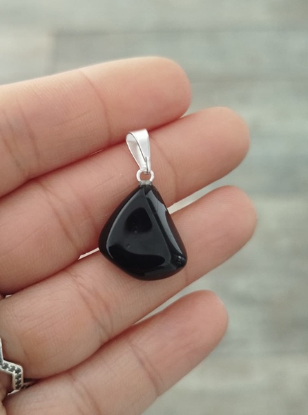 Colgante piedra irregular Obsidiana